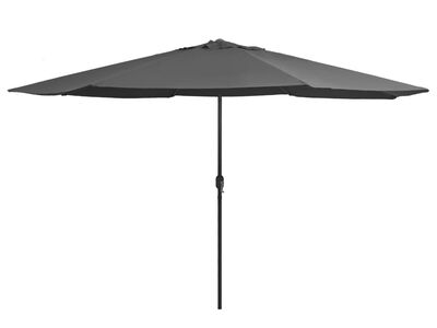 vidaXL aia päikesevari metallpostiga 390 cm, antratsiithall