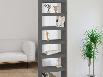 vidaXL raamaturiiul/ruumijagaja, hall 60 x 30 x 199,5 cm täismännipuit