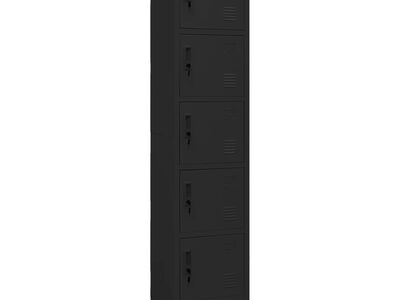 vidaXL lukustatav hoiukapp, must, 38 x 40 x 180 cm, teras