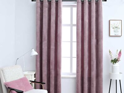 vidaXL pimendavad kardinad rõngastega 2 tk samet antiikroosa 140x175cm