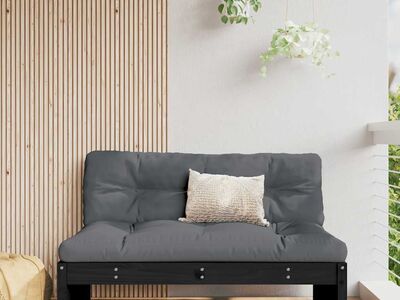 vidaXL keskmine diivaniosa, must, 120 x 80 cm, männipuit