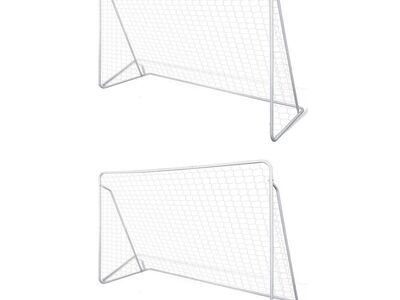 vidaXL jalgpalliväravad, teras, 2 tk, 240 x 90 x 150 cm
