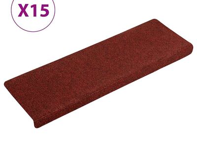 vidaXL trepimatid, isekleepuvad, 15 tk, 65 x 21 x 4 cm, bordoopunased, ristkülikukujulise servaga