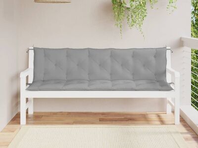 vidaXL aiapingi istmepadjad 2 tk, hall, 180x50x7 cm, oxford-kangas