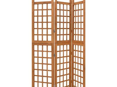vidaXL 3 paneeliga sirm/ronitaimede alus, kuusepuit, 121 x 180,5 cm