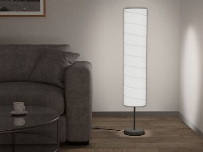 vidaXL põrandalamp alusega, 121 cm, valge E27