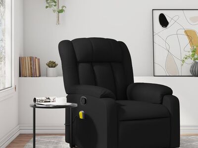 vidaXL massaažitool, must, kunstnahk