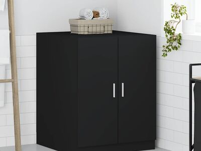 vidaXL pesumasinakapp, must, 71 x 71,5 x 91,5 cm