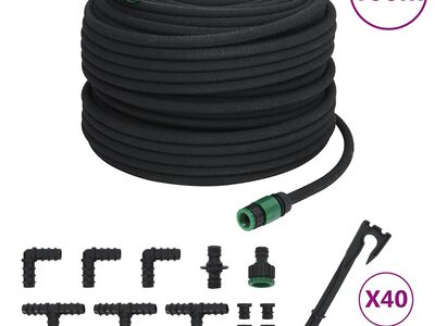 vidaXL aia kastmisvoolik, must, 0,6