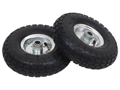 vidaXL pakikäru rattad, 2 tk, kumm 4,10/3,50–4 (260 x 83)