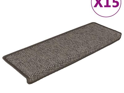 vidaXL isekleepuv trepivaip, 15 tk, 65x21x4 cm, hall jabeež