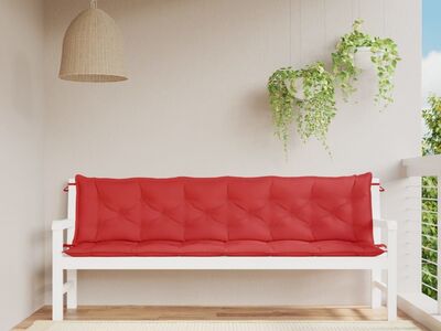 vidaXL aiapingi istmepadjad 2 tk, punane, 200x50x7 cm, oxford-kangas