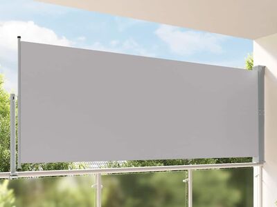 vidaXL lahtitõmmatav terrassi külgsein, 140 x 300 cm, hall