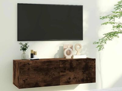 vidaXL teleri seinakapp, suitsutatud tamm, 100 x 30 x 30 cm, tehispuit