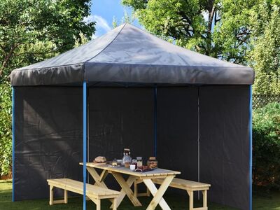 vidaXL peotelgi külgseinad 2 tk, lukuga, PE, antratsiithall