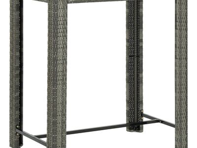 vidaXL aia baarilaud, hall, 100 x 60,5 x 110,5 cm, polürotang