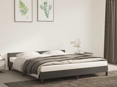vidaXL voodiraam ilma madratsita, tumehall, 180x200 cm, samet