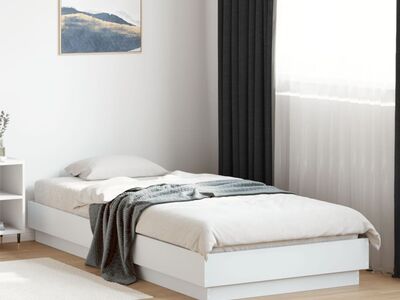 vidaXL voodiraam, valge, 90 x 200 cm, tehispuit