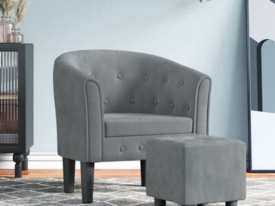vidaXL tugitool jalapingiga, tumehall, samet