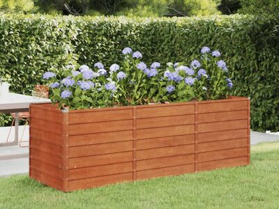 vidaXL taimekast, rooste, 240x80x77 cm, Corten-teras