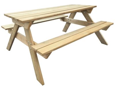 vidaXL piknikulaud 150 x 135 x 71,5 cm, puit