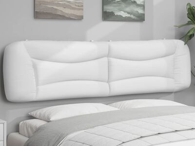 vidaXL voodipeatsi padi Hvar, valge, 200 cm, kunstnahk