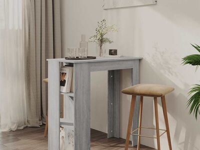 vidaXL baarilaud riiuliga, hall Sonoma, 102x50x103,5 cm tehispuit