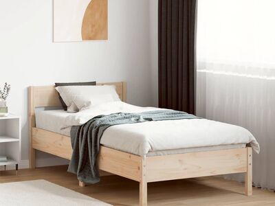 vidaXL voodiraam ilma madratsita, 75 x 190 cm, männipuit