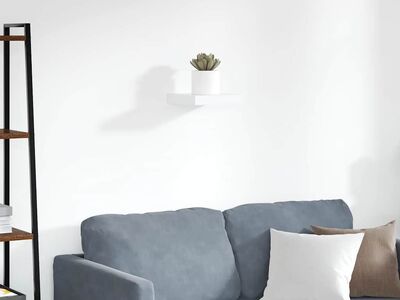 vidaXL seinariiul, valge, 23 x 23,5 x 3,8 cm MDF