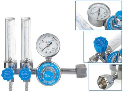 CO2/ARGON reduktor kahe rotameetriga
