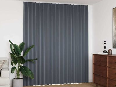 vidaXL pimendav kardin konksudega, hall, 290 x 245 cm