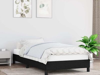 vidaXL voodiraam ilma madratsita , must, 90x200cm, kangas