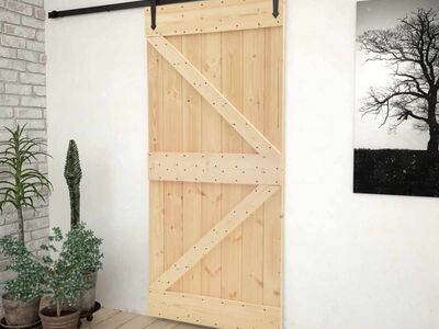 vidaXL Uks NARVIK Neutraalne 80 x 210 cm Tahke männipuit