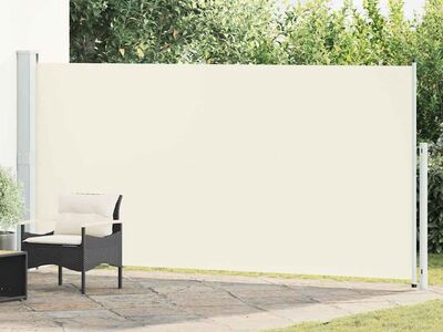 vidaXL lahtitõmmatav terrassi külgsein, 180 x 514 cm, kreemjas
