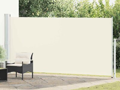 vidaXL lahtitõmmatav terrassi külgsein, 180 x 500 cm, kreemjas