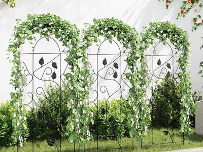 vidaXL ronitaimede tugi, 3 tk, must, 40 x 100 cm, raud