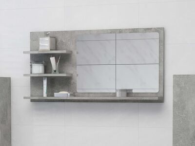 vidaXL vannitoa peeglikapp betoonhall 90 x 10,5 x 45 cm tehispuit