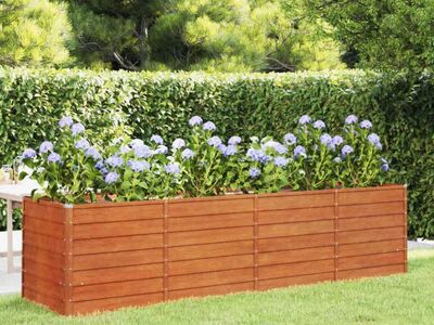 vidaXL taimekast, rooste, 320x80x77 cm, Corten-teras