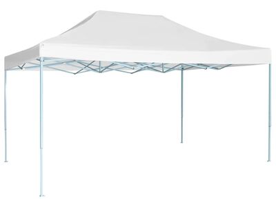 vidaXL kokkupandav peotelk 3 x 4,5 m, valge