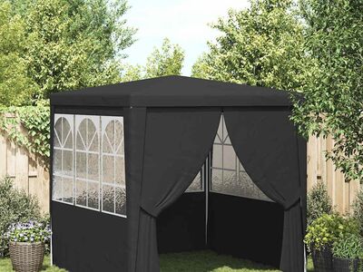 vidaXL peotelk külgseintega, 2,5 x 2,5 m, antratsiit 90 g/m²