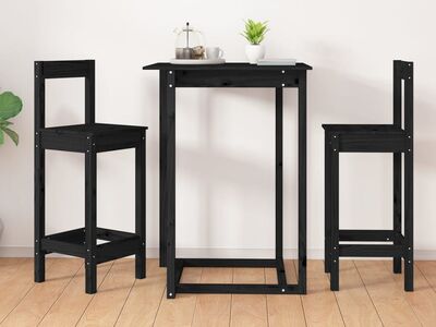 vidaXL baaritoolid 2 tk, must, 40x41,5x112 cm, männipuit