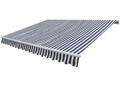 vidaXL kokkupandav varikatus, mootoriga, 400 cm sinine/valge