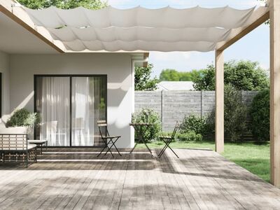 vidaXL vertikaalne varikatus valge 140x420 cm Oxfordi kangas