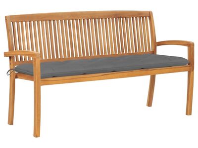 vidaXL virnastatav aiapink padjaga, 159 cm, toekas tiikpuu