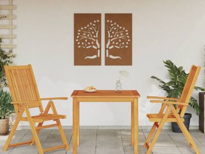 vidaXL 3-osaline aiamööbli komplekt, 85x85x74 cm, akaatsiapuit