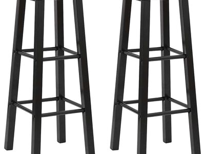 vidaXL baaripukid, 2 tk, must MDF