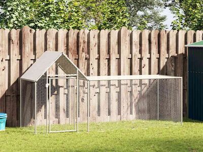 vidaXL kanakuut, 3x1x1,5 m, tsingitud teras