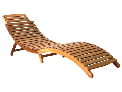 vidaXL | Lamamistool | 1-isik pruun 55 x 184 x 64cm Tugev akatsiapuu
