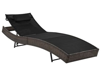 vidaXL lamamistool padjaga, polürotang, pruun