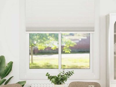 Plisseekardin 100 x 125 cm valge